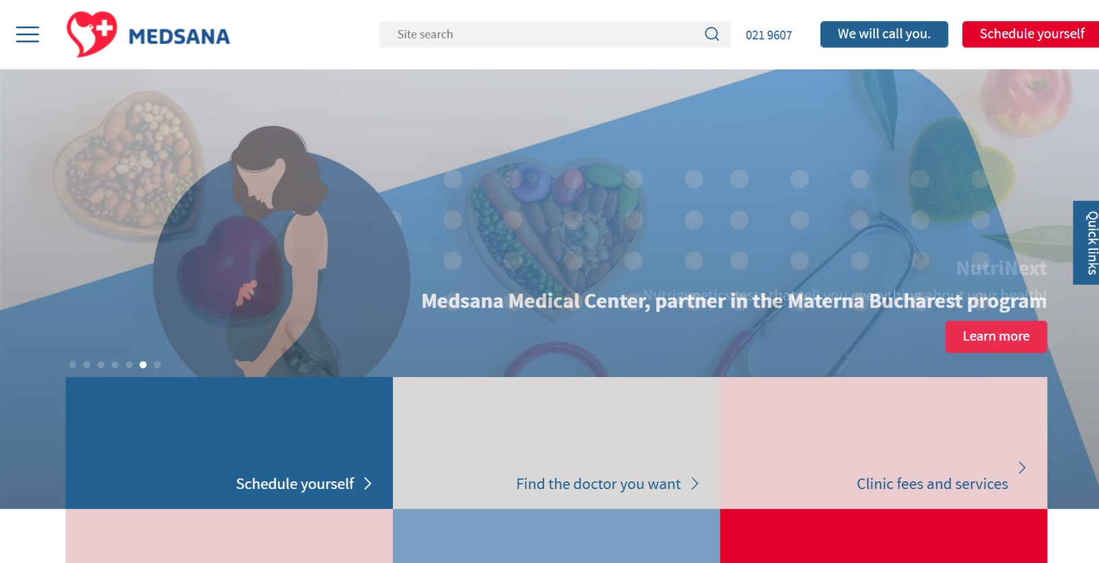 Medsana home page