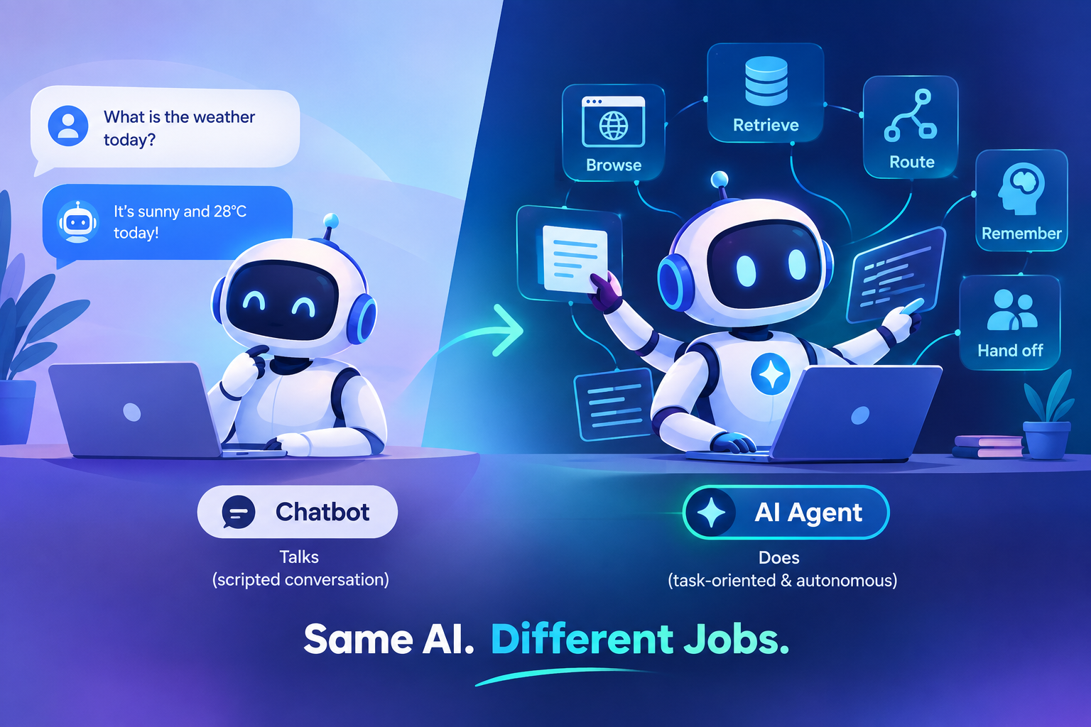 AI agent vs chatbot comparison